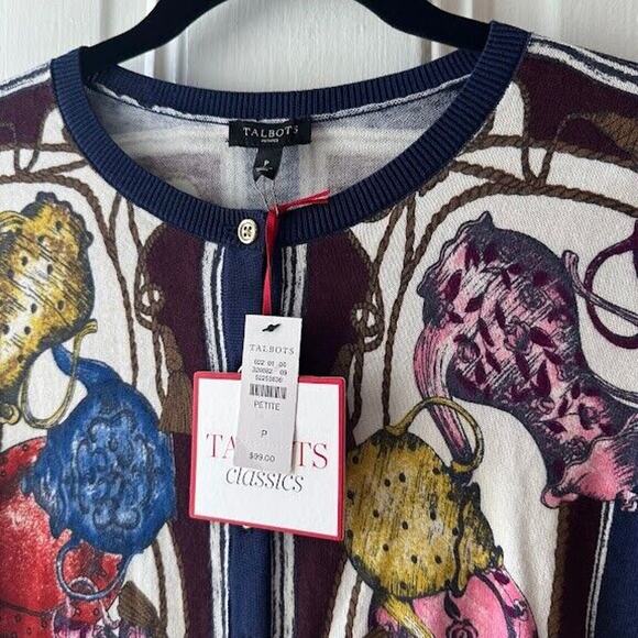 Talbots Multicolor Patterned Cardigan - Picture 2 of 4